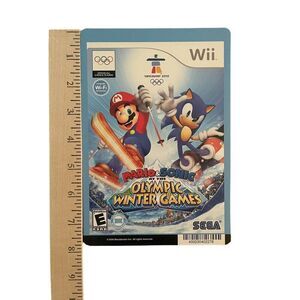 Wii Mario & Sonic The Olympic Games Bockbuster Video Backer Card 5"X8"-NO GAME